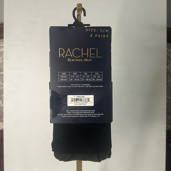 🖤”Rachel Roy” NWT Black/Brown 2-Pack Opaque Tights Size S/M🤎 - Picture 3 of 7